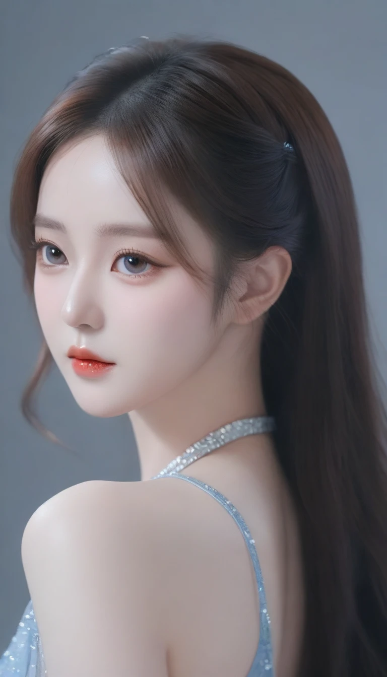 a close up of a woman with long hair wearing a dress, gorgeous young korean woman, beautiful young korean woman, cai xukun, beautiful south korean woman, dilraba dilmurat, yanjun chengt, gorgeous chinese model, ruan jia beautiful!, xision wu, sha xi, wenfei ye, xianxia, korean girl, xianxia fantasy