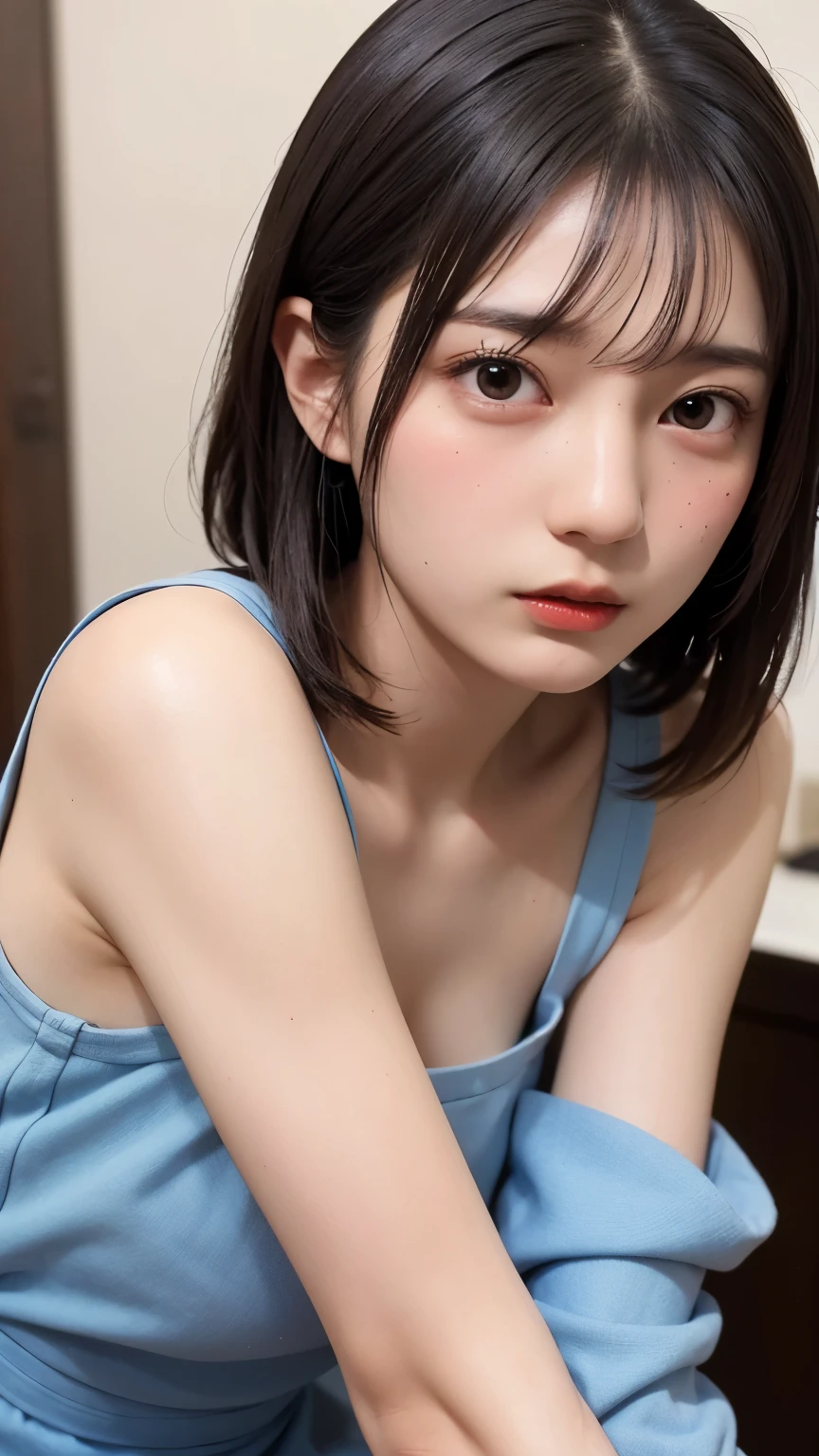 (1 nogizaka girl,masterpiece, best image quality, high quality, ultra high resolution,high resolution,detailed, highly detailed, super detailed,3D render,unreal engine,unity 8K wallpaper:1.3),one girl,Japanese girl,beautiful girl,incredible beautiful girl,(Pueros face_V1:0.4),  (qipao dress,Japanese junior idol,shoot from front,looking at viewer,full body:1.2),disorganized, detailed eyes, detailed skin, beautiful skin,so beautiful,small face,oval face,beautiful eyelashes,detailed eyelashes,detailed face,small details, bright lighting,professional lighting,thin eyebrows,anguish face,clevage