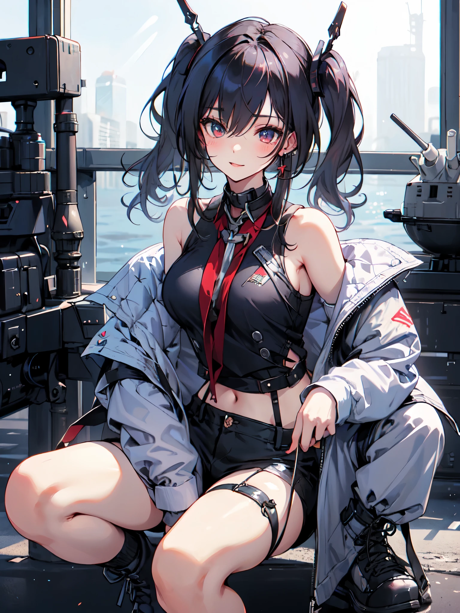 (masterpiece:1.2), best quality,PIXIV, cool girl,belfast \(azur lane\),