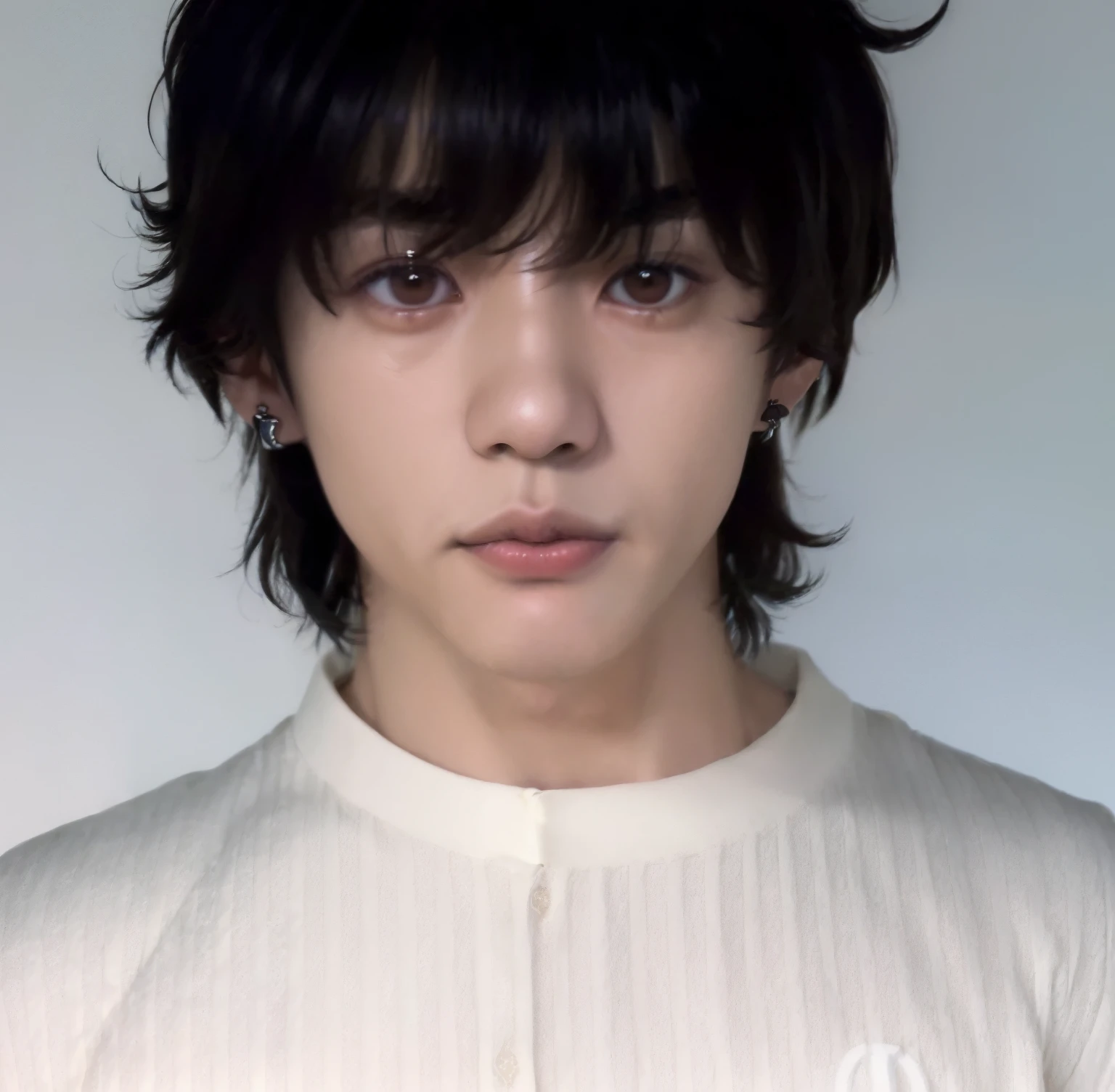 hay un joven con camisa blanca y cabello negro, handsome japanese demon boy, toru furuya, jinyoung shin, Yuya Nagai, yosuke ueno, kaoru mori, kousuke oono, Finn Wolfhard, Cai Xu Kun, araki, yo yoshinori, aramaki shinji, kim taejin, ishida sui