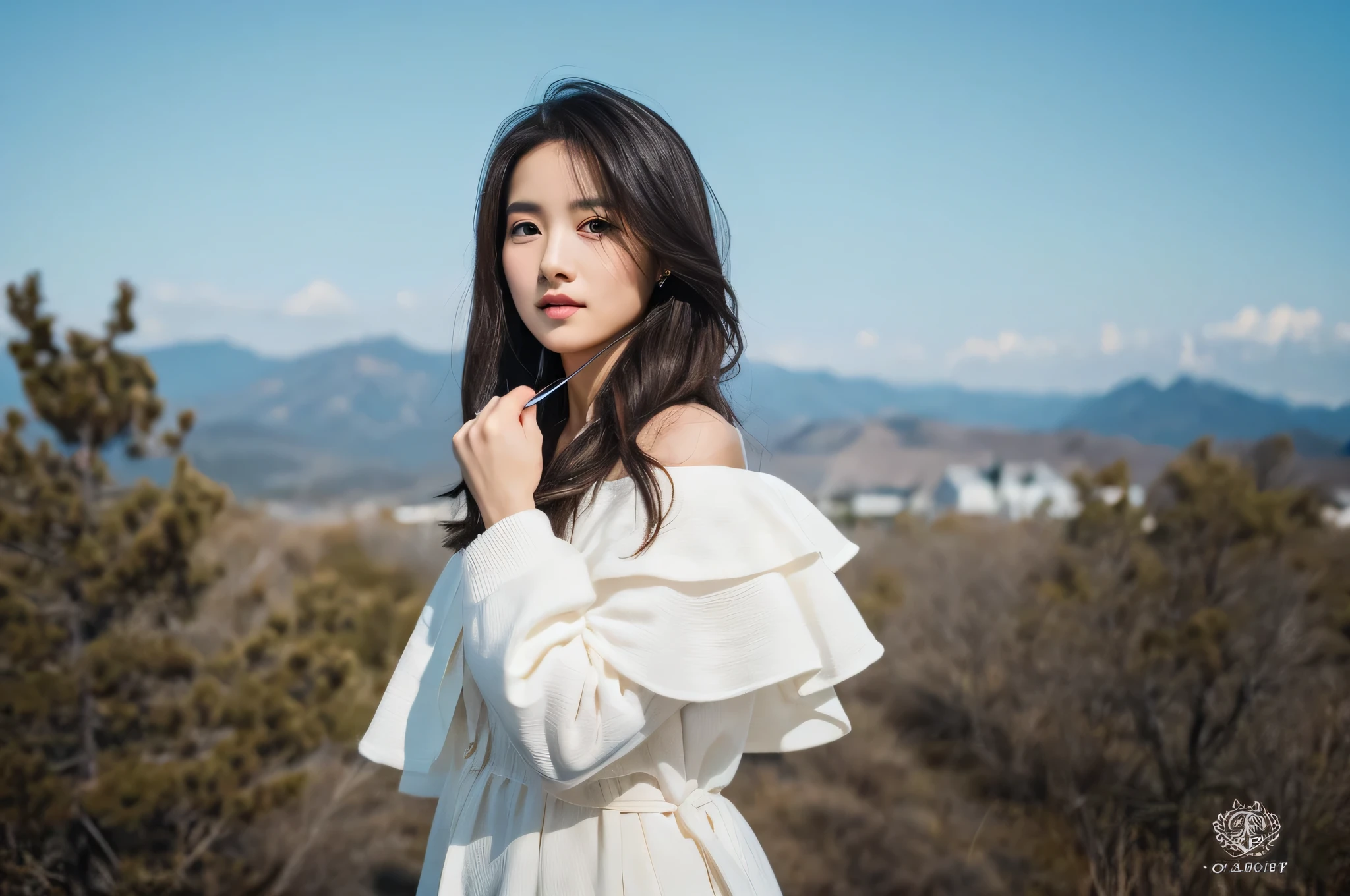 masterpiece、highest quality、Beautiful woman、perfection、perfect、portrait photography、white background