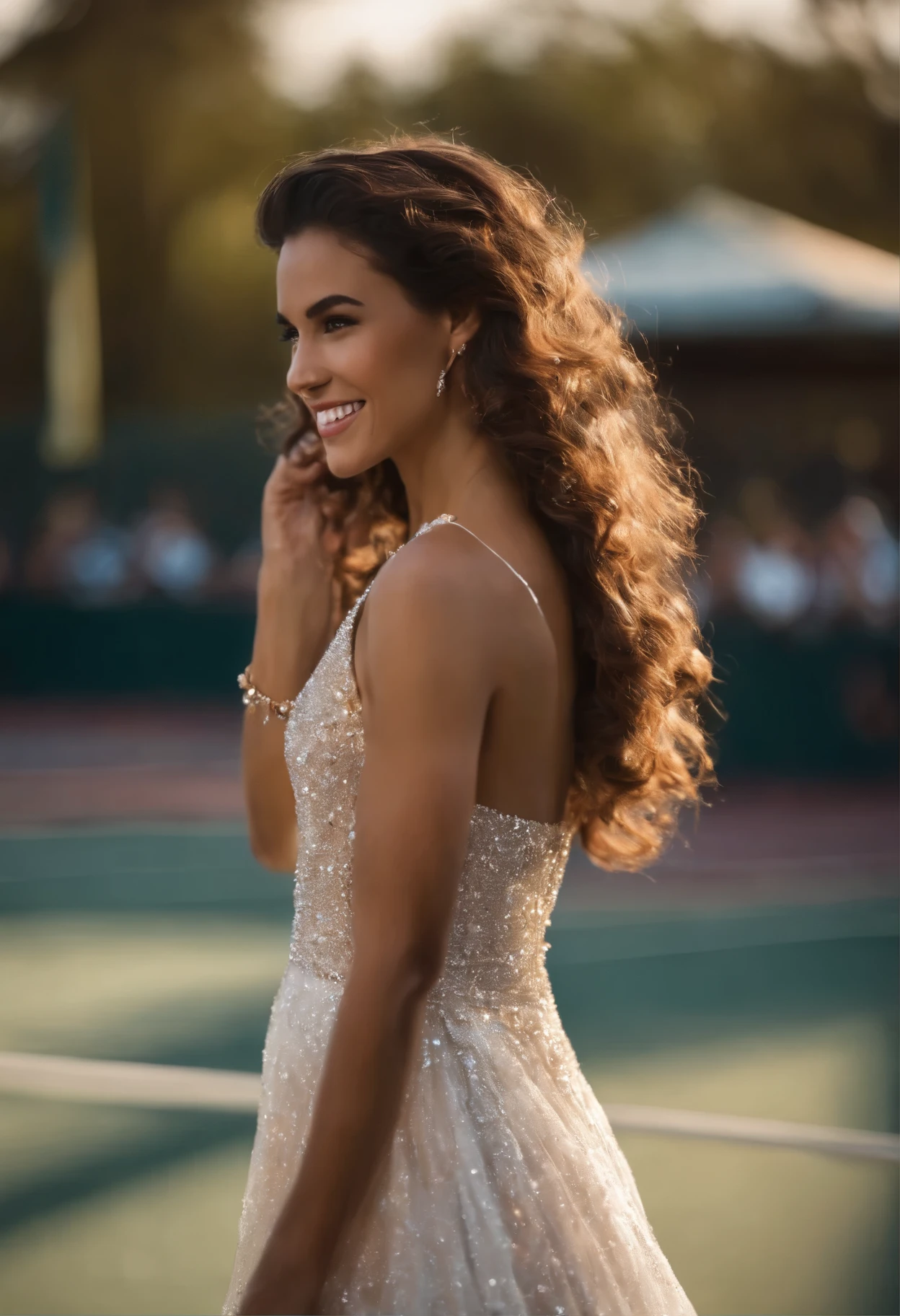 Jovem de vestido, Young Christian, vestido, tennis, cabelos longos preto, sorriso cativante 
