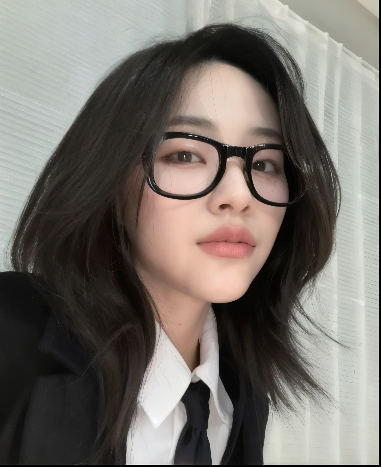 hay una mujer sin pupilas con gafas, traje y corbata, heonhwa choe, con gafas, Jaeyeon Nam, kim taejin, imagen de perfil, foto de perfil en la cabeza, jossi de blackpink, jinyoung shin, vistiendo traje y gafas, steven jung, cruel korean gothic girl, portrait of jossi de blackpink, jisoo de blackpink, foto de perfil profesional