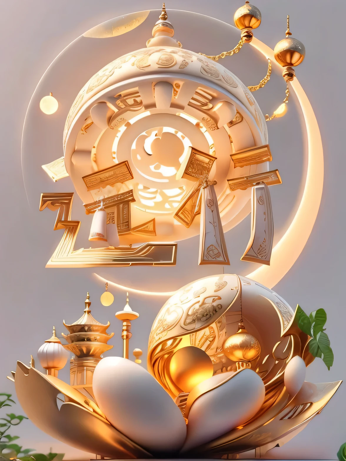 simple background:2,Super detailed，high quality，record, China，Seal Moon Coconut Milk，Leifeng Tower，Ray tracing，Beautiful Chinese style，mixer，golden curve