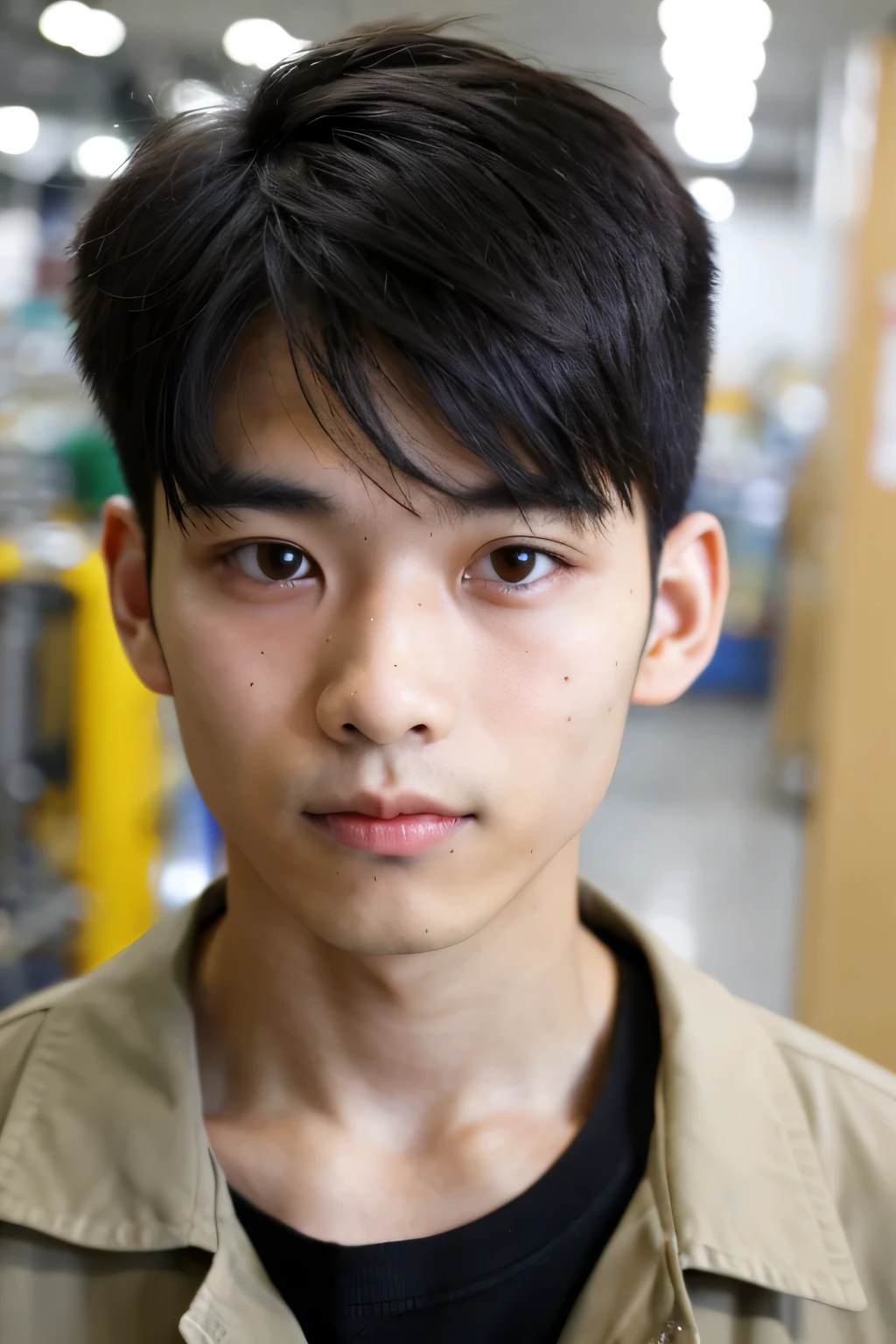 Factory worker man. 27 years old.