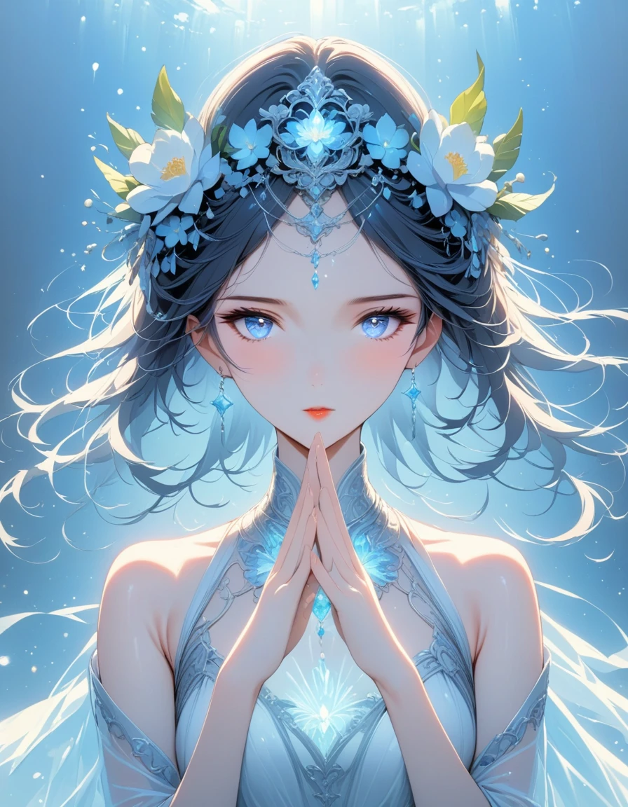 ((masterpiece, top quality, super clear, HD)), alone, beautiful girl, shining eyes, perfect eyes, , five fingers of hand, silver theme,