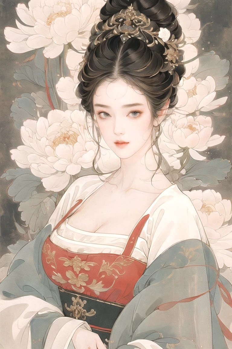 best quality, masterpiece, Big breasts部, (Big breasts), Delicate skin texture, Detailed cloth texture, Detailed face, Super details, 8K, intricate details, 1 girl, 30 years old, high contrast, High resolution eyes, Blonde