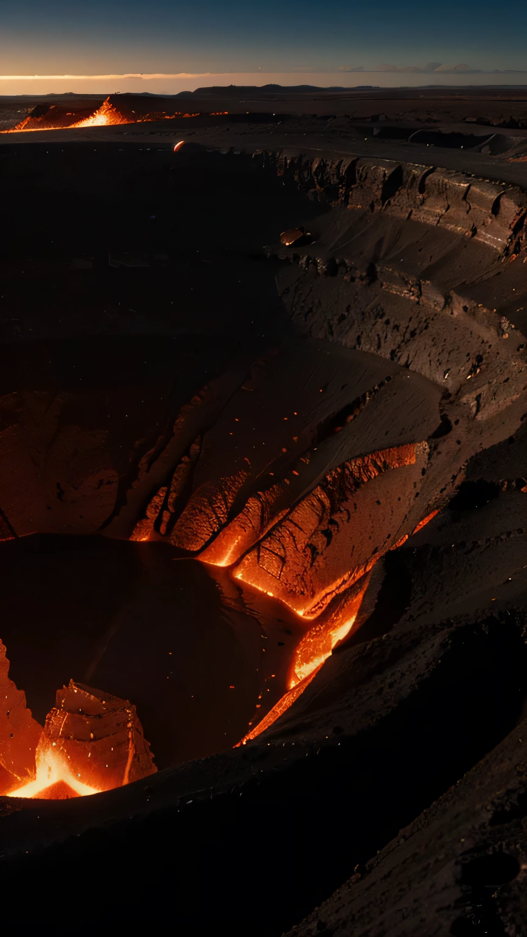 Darvaza lava crater, 8k, high resolution