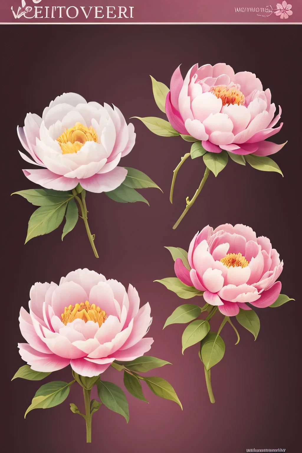 Watercolor peony clipart with delicate petals and vibrant hues.