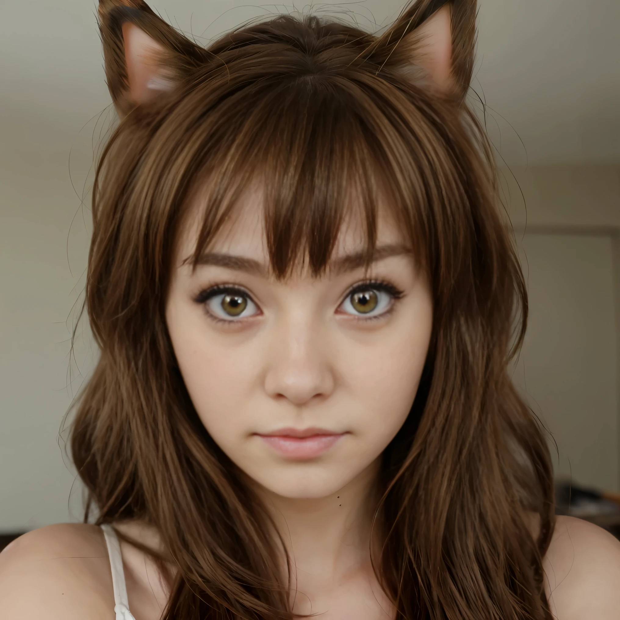 blond haired girl with cat ears sticking out her tongue, very beautiful cute catgirl, girl with cat ears, beautiful young catgirl, attractive cat girl, kawaii realistic portrait, girl with fox ears, lalisa manobal, anime girl with cat ears, kemonomimi, blond hair with pigtails, cat ears, shikamimi