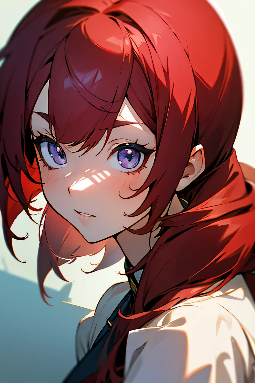 Red-haired girl,anime characters,Two dimensions,Exquisite facial features,Upper body