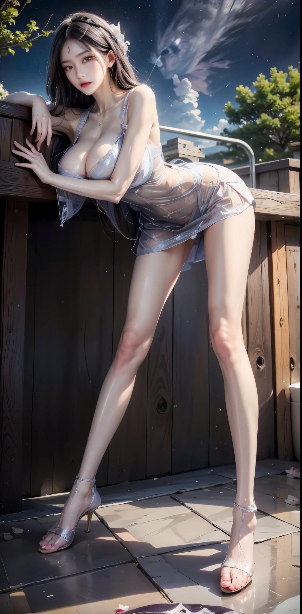 realistic, 1 women , Per HD, 12k, 1080p, wearing shoes, slim body, rather big body, six pack body, big round breasts, no clothes, beautiful breasts, looking at the camera, sitting on the sofa, transparent and genitals clear, long black hair, face details, person details, body details, clothing details, hair details, body details, body details, breast details, vagina details, clothes, eye details, sweat details, water details, pose (knees bent and feet opened wide) whole body