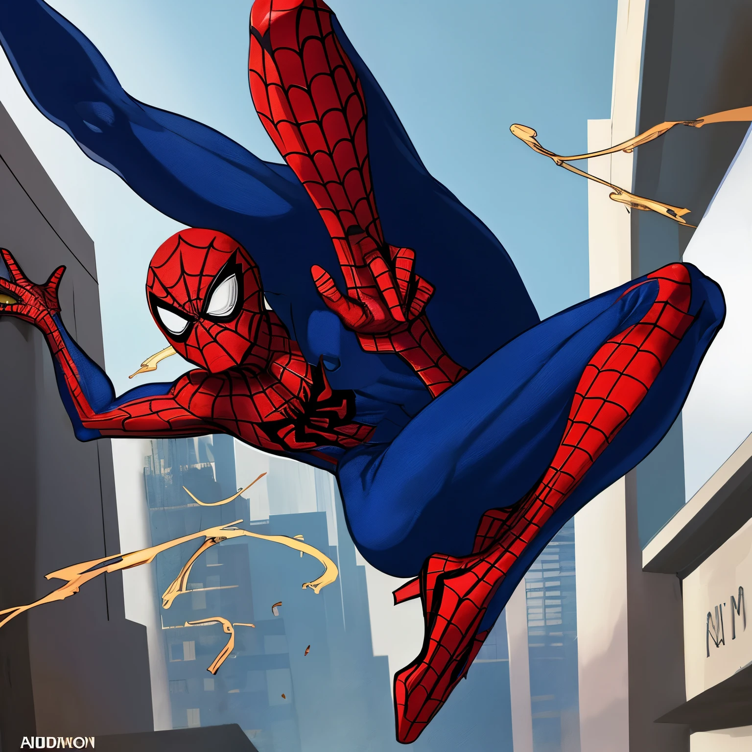 Spiderman con audifonos