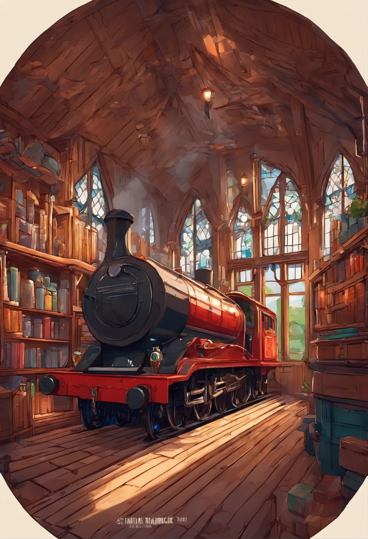 inside hogwarts train cart、Hogwarts students cabin,A little dark,Inside a magical train with magical objects,Low amount of light,((Pixal style))、Makoto (magical World of Harry Potter)