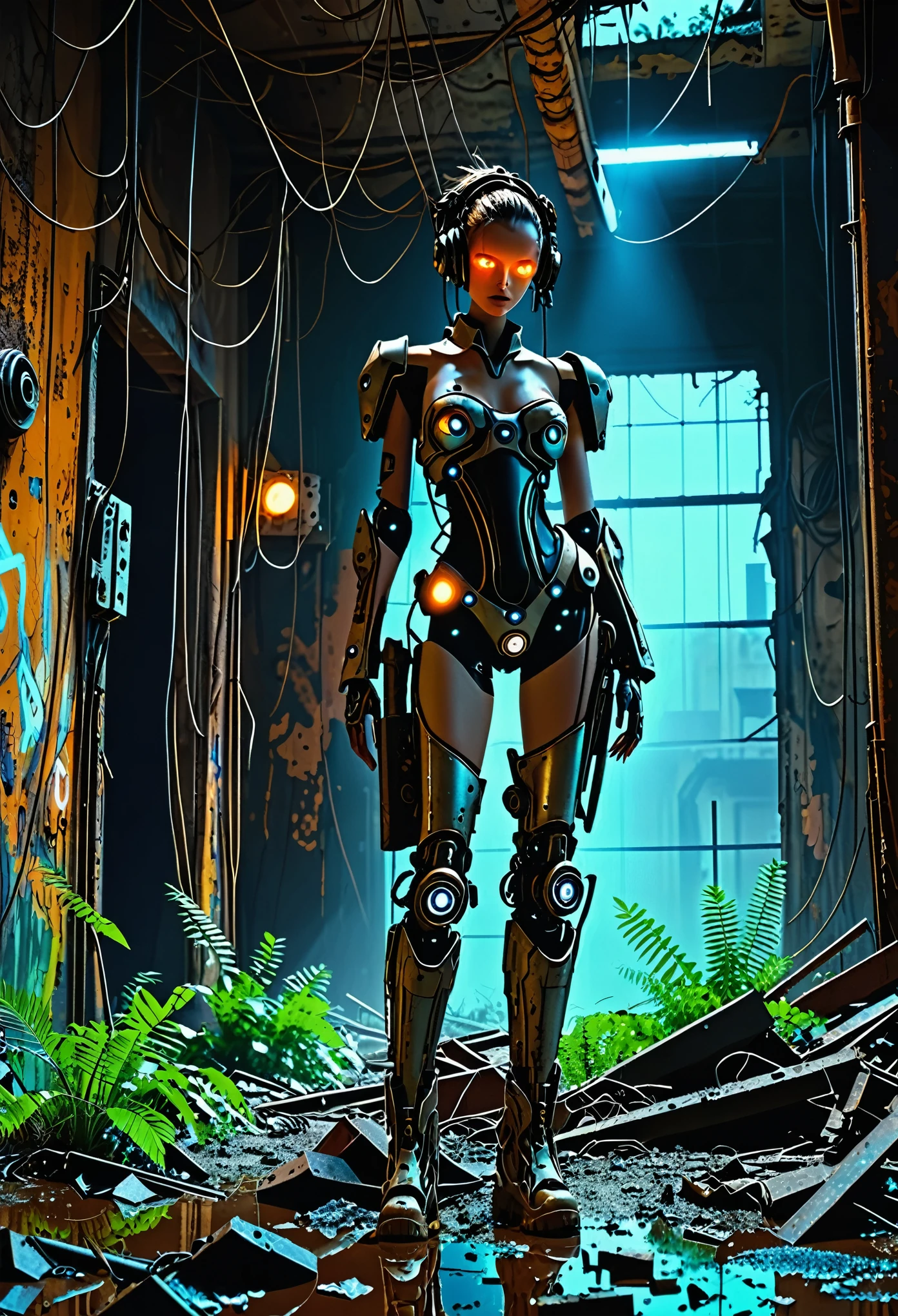(Background of skimpy mechanical girl and octopus alien)、(Mystical expression)、highest quality、masterpiece、Super high resolution、(Photoreal:1.4)、RAW photo、1 girl、glowing skin、(((1 Mechanical Girl)))、Heavy chest、(red metalボディスーツ)、(Natural alien background to fight aliens)、(Small LED)、((Super realistic details))、vertical giant monster background),global illumination、Shadow、octane rendering、8k、super sharp、Robot background、big breasts、Raw skin exposed in the cleavage、red metal、intricate decorative details、Japan details、very intricate details、realistic light、(Mystical expression),CG Society Trenlow Eyes、Eyes shining towards the camera、Mechanical marginal blood vessels connected to neon detail tubes)、(Wires and cables connecting to the head)、Small LED、,mechanical thighs、two stock、(Hands are also made of machines)、roboT、future alien、Please wear a mechanical helmet、transparent face guard on helmet、