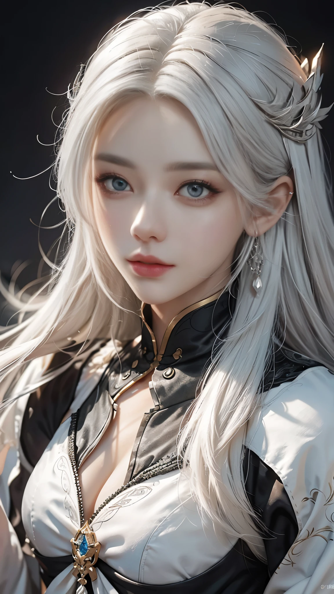 a white hair、Close-up of woman wearing white mask, beautiful figure painting, guweiz, guweiz style artwork, White-haired God, author：Yang Jie, Epic and beautiful character art, Stunning character art, author：Fan Qi, by Wuzhun Shifan, guweiz on pixiv artstation