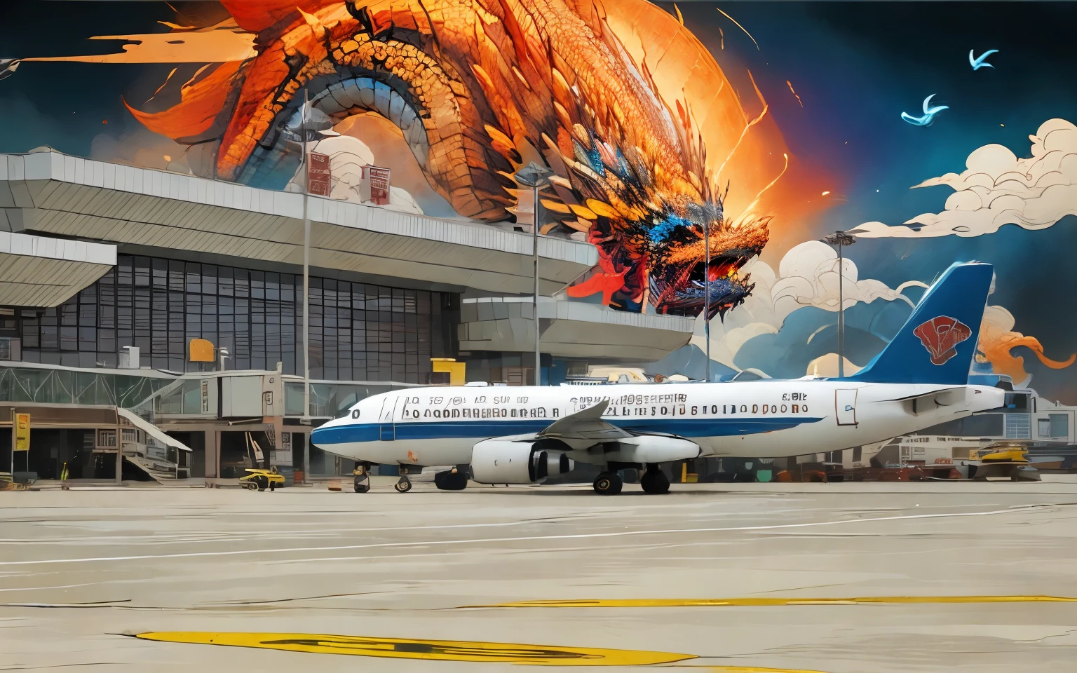 clouds，Xiangyun，There is a dragon flying in the sky，Sunset