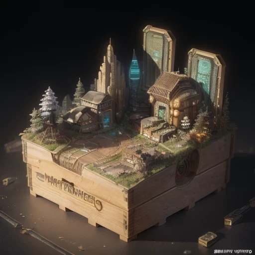 6598年Mars realistic model, (bifurcation, original photo, best quality, masterpiece:1.4),SteampunkCyberpunk6820 City,(CyberpunkMars light:1.3), Mars (related to land),(in a small nature box:1.3),Isometric, small nature, landscape on foundation,landscape,