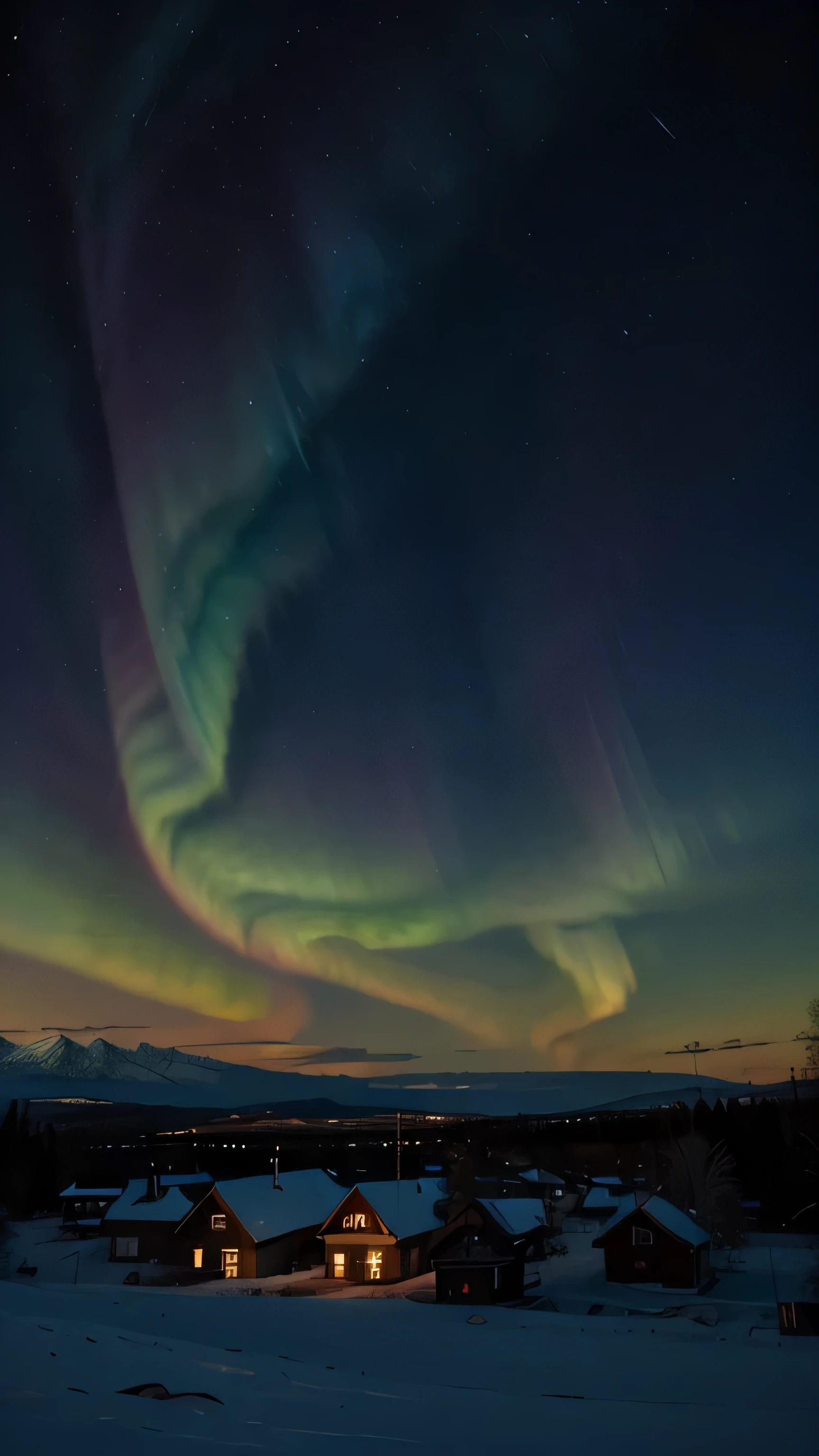 Beautiful aurora, night sky, no person, 8k, high quality