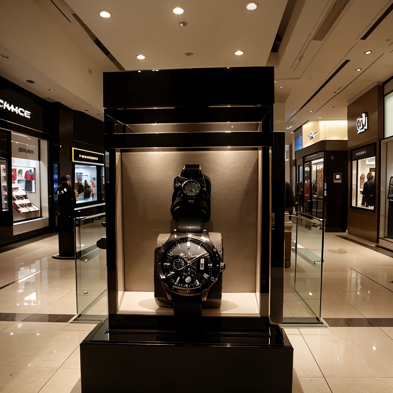 Watchs showcase in mall