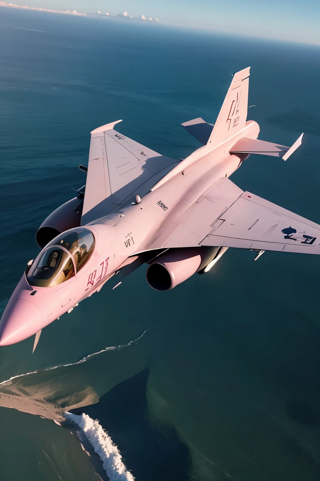 Pink J-35 fighter jet