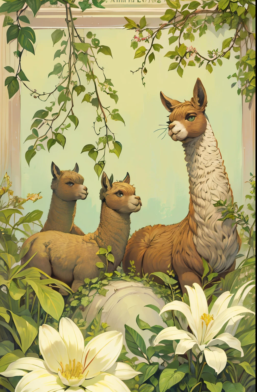 ((nobody))
Retro Victorian style, An accurate encyclopedia of plants (best quality:1.2), (detailed:1.2), (masterpiece:1.2), Vintage botanical illustration of alpaca