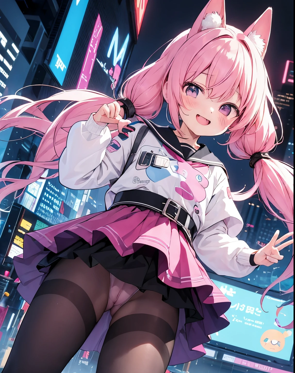create,Two dimensions,Kindergarten children,Cyberpunk VR attached to eyes,Standing picture,pantyhose,pussy creampie sex,Man juice transparent,happy face,pink hair,short twin tails,Cyber VR,Pussy muscle,turn up the skirt,bottom view,pantyhoseまんこpantyhoseまんこまんこ
