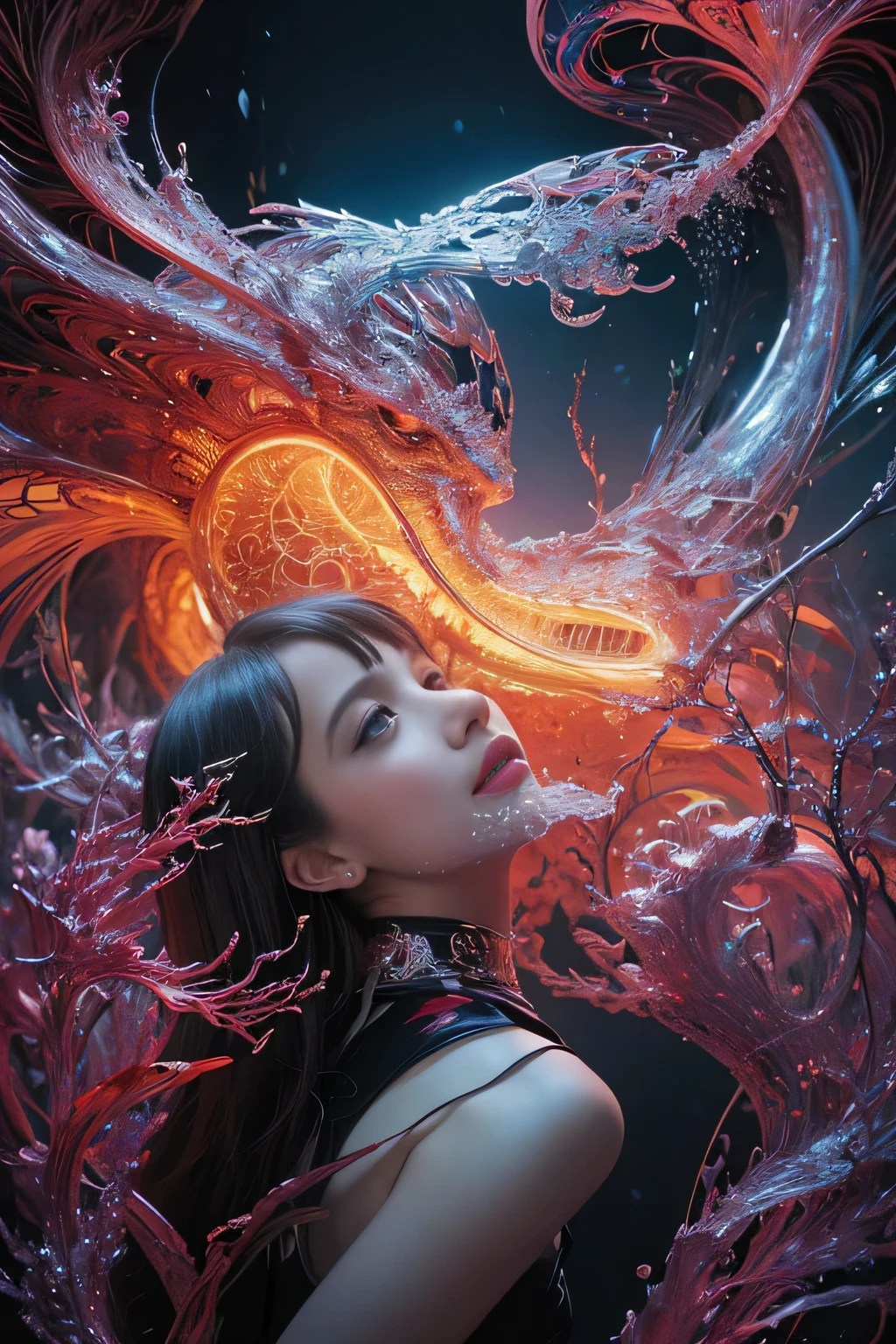 official art, unity 8k wallpaper, ultra detailed, beautiful and aesthetic, masterpiece, best quality, (zentangle, mandala, tangle, entangle), (fractal art:1.3) , 1girl, extremely detailed, dynamic angle, cowboyshot, the most beautiful form of chaos, elegant, a brutalist designed, vivid colours, romanticism, by james jean, roby dwi antono, ross tran, francis bacon, michal mraz, adrian ghenie, petra cortright, gerhard richter, takato yamamoto, ashley wood, atmospheric, ecstasy of musical notes, streaming musical notes visible