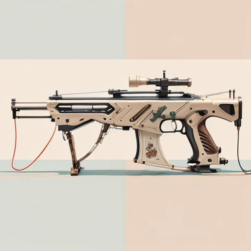 Arizona crossbow machine flat line illustration light color