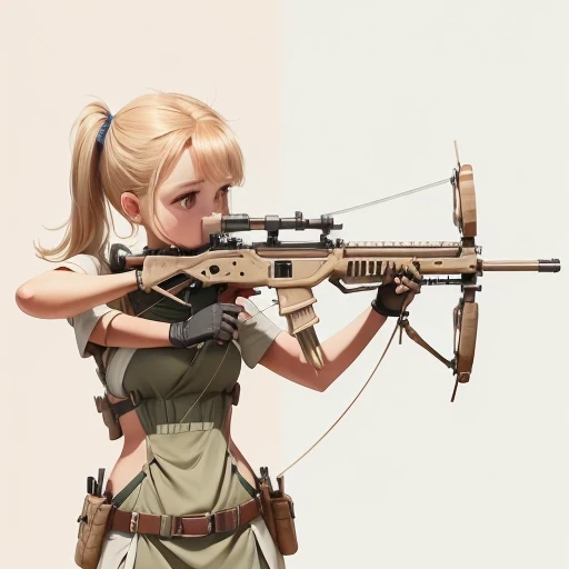 Arizona crossbow machine flat line illustration light color