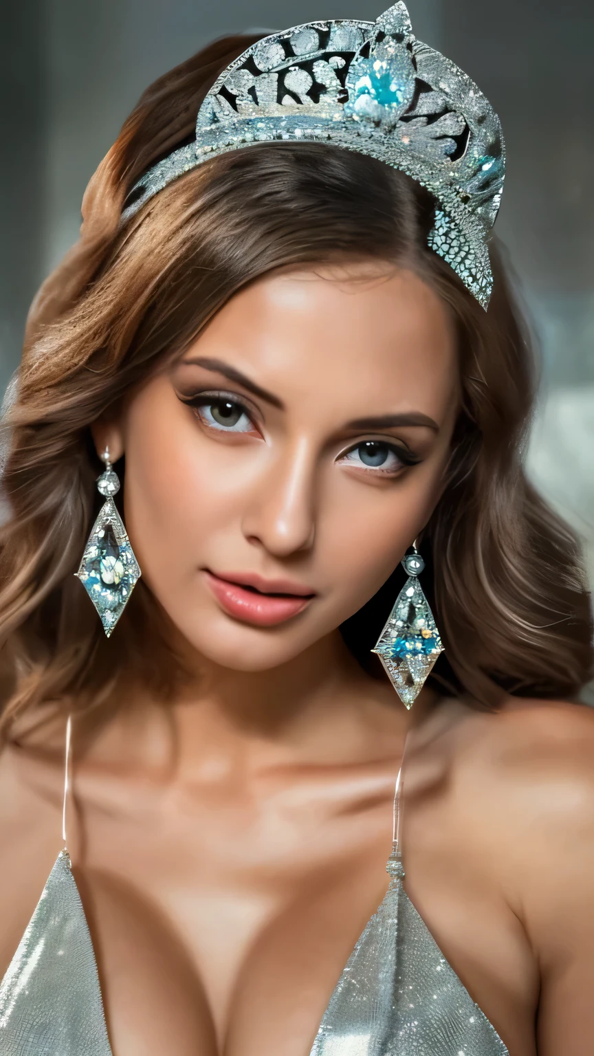 Imagine a beautiful lady as a diamond