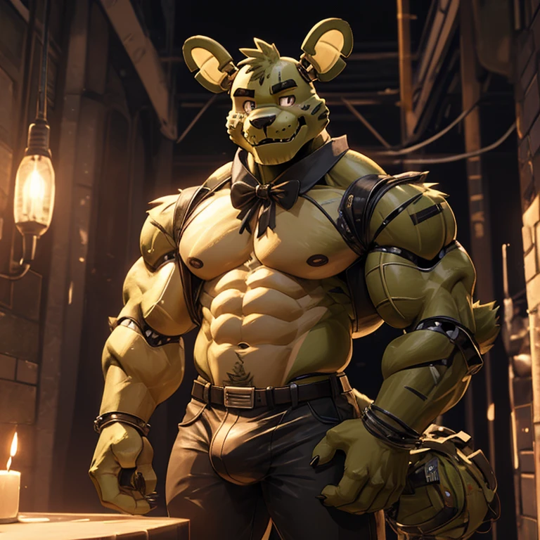 muscular anthro, solo character, furry fnaf springtrap, springtrap character, springtrap design, dark, springtrap character focus, huge muscle furry, male focus, 3d render, digital art, detailed portrait of a male anthro, muscular springtrap furry animatronic, springtrap focus, animatronics part focus, cinematic lightning, hard huge gay , showing , smiling, ultra realistic, confident and seductive look, machine parts, android, cybernetic, cyborg, dark background, realiscitc light, realistic body, huge build muscle, springtrap only, male only, showing  lovely, looking into camera, hard  standing witout pants,  , huge anthro furry bodybuilder, flex muscles, smiley confident face, furry springtrap fnaf character focus