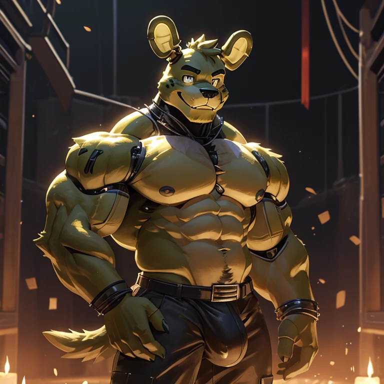 muscular anthro, solo character, furry fnaf springtrap, springtrap character, springtrap design, dark, springtrap character focus, huge muscle furry, male focus, 3d render, digital art, detailed portrait of a male anthro, muscular springtrap furry animatronic, springtrap focus, animatronics part focus, cinematic lightning, hard huge gay , showing , smiling, ultra realistic, confident and seductive look, machine parts, android, cybernetic, cyborg, dark background, realiscitc light, realistic body, huge build muscle, springtrap only, male only, showing  lovely, looking into camera, hard  standing witout pants,  , huge anthro furry bodybuilder, flex muscles, smiley confident face, furry springtrap fnaf character focus