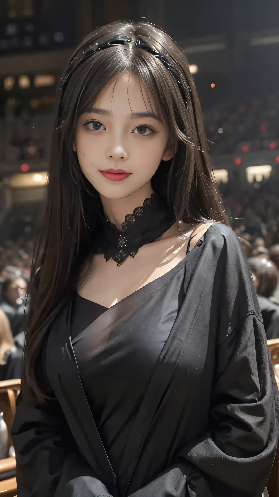 tra-detailed、Japanese、attractive beauty、seductive adult woman、pretty woman、piercing eyes、cool girl、wavy hair、swept bangs、Long Black and Gold Cheongsam、wide sleeves、Evil cadres、evil depravity、brainwash、mind control、lipstick、lip gloss、dark makeup、smirk、whisper in your ear、Evil expression、evil、hollow eyes,half-closed eyes、empty eyes、evil、church at night、vampire、succubus、vampire、Swear allegiance、sexy pose、Off-shoulder，Crop topping，Showing thighs