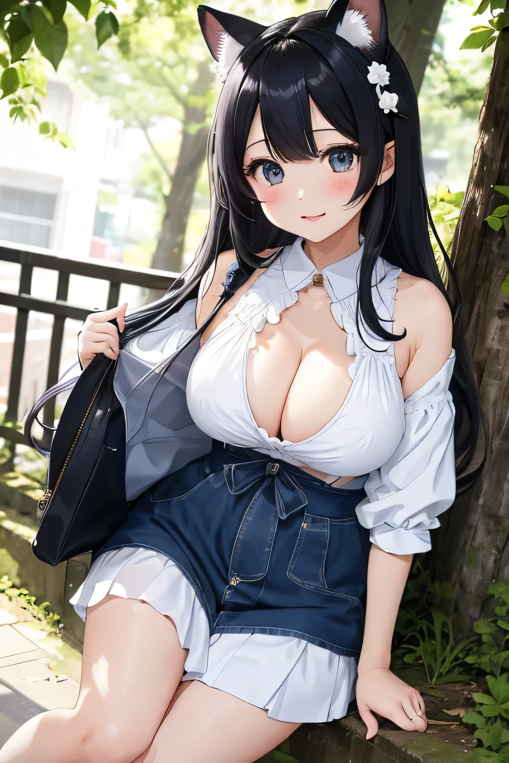 highest quality、High resolution、detailed background、(two cute teenage boys shirtless:1.5)、(huge breasts:1.4)、(A delicate body like a girl&#39;s:1.5)、(cute girl-like face:1.5)、black hair、cute hairstyle、cute panties、plump nipples、look at me shyly、cute、hide your hands behind your back、excited、cute pantiesを履いている、in nature