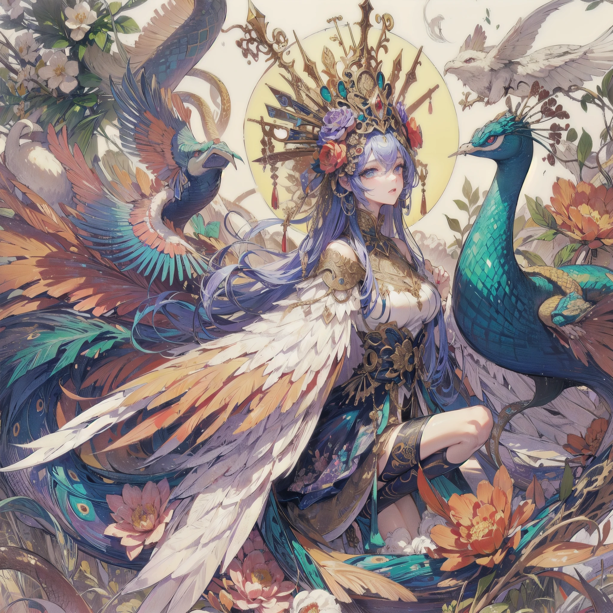 high quality,hd,16k,sharp line,1girl,gorgon,snake hair ,cute face, large breasts ,nice legs,,focus girl,detailed beautiful face,detailed clothes,beautiful eyes,sexy,dynamic angle