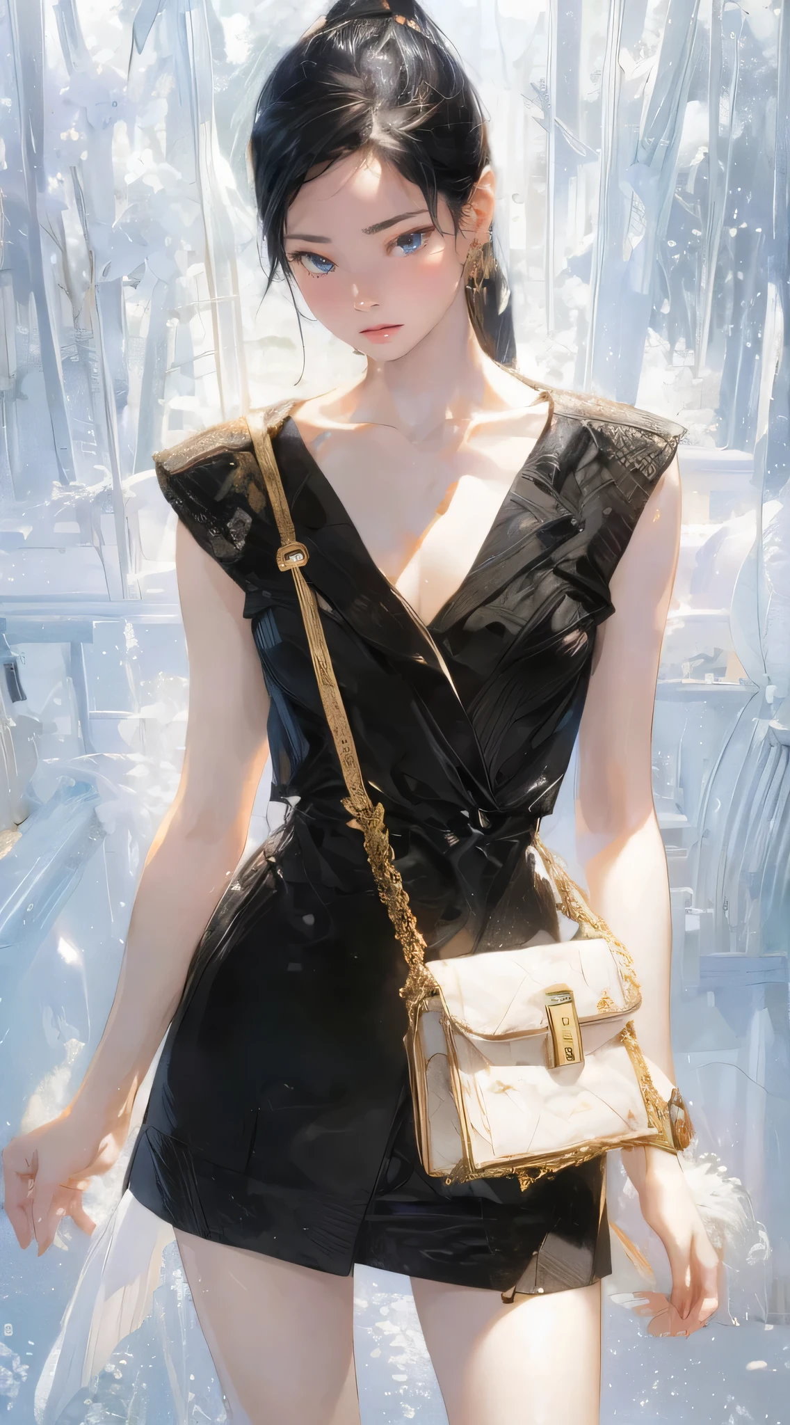 (best quality, masterpiece:1.2), illustration by hajime sorayama, perfect body, hyperfeminine curves