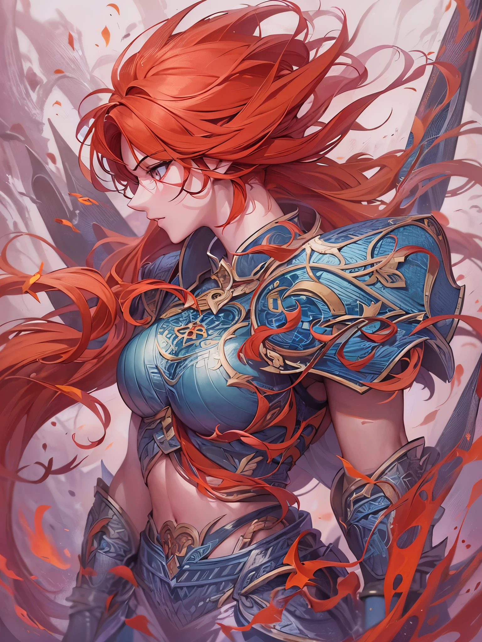 ((highest quality)),(Ultra-high resolution),(Very detailed),(Detailed Description),((The best CG)),(A masterpiece),Ultra-detailed art,Amazing drawing art,(Art with exquisite detail:1.5), Something that comes from the blue sky and saves the green earth Burning the red blood of justice and wielding the silver mechanical arm It is a woman with a heart of gold Protecting the sea, the mountains, and her hometown with love