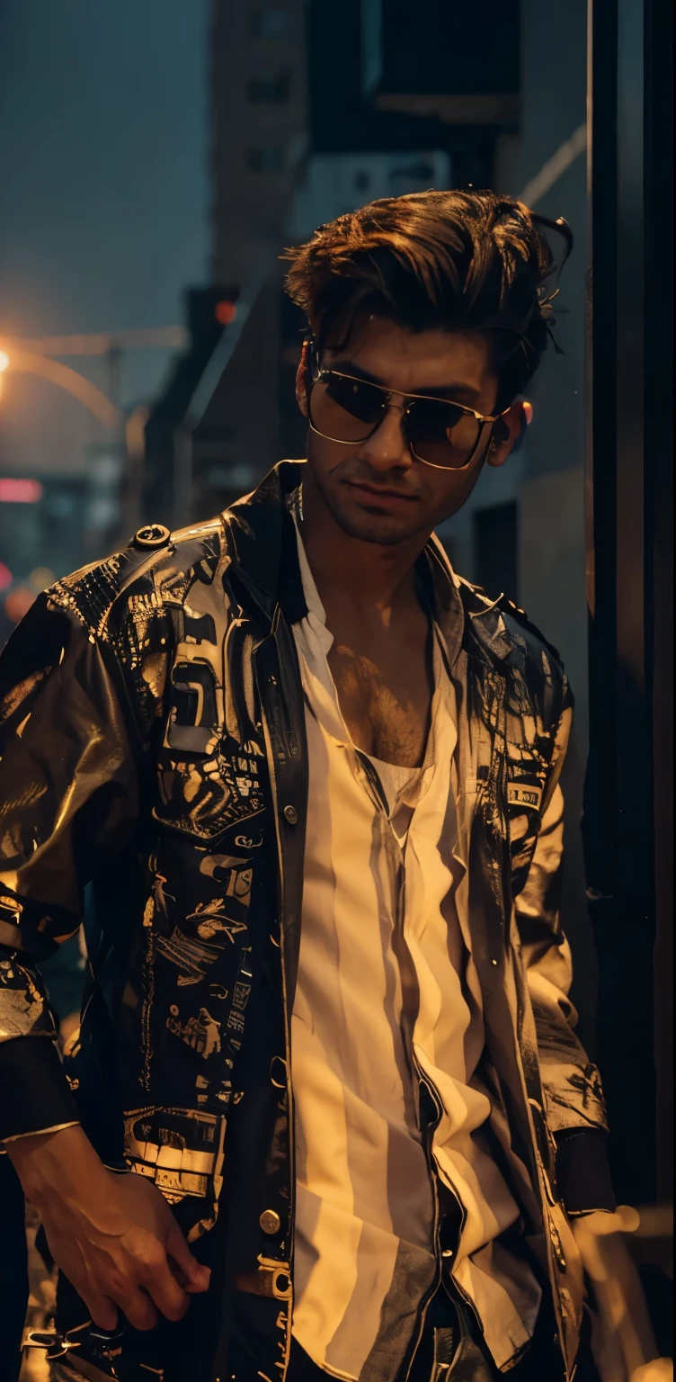 Change background cyberpunk handsome boy, realistic, face, 8k, ultra realistic,