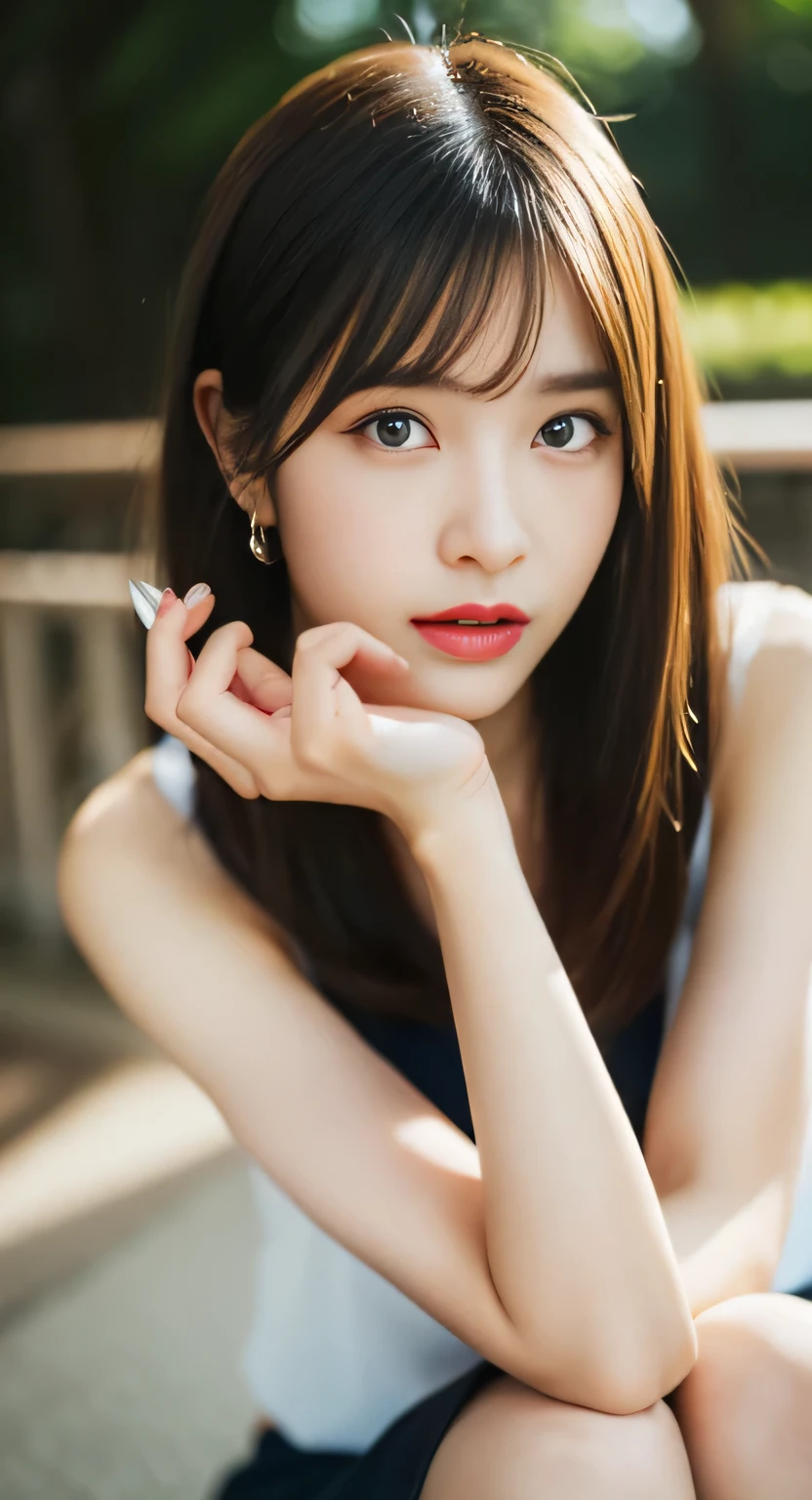 (((32k,very high resolution, high detail, very accurate,masterpiece girl1))),Raw photo & realistic atmosphere,beautiful dark blue eyes,detailed mouth,glossy lips,fine eyebrows,Soft white skin that shines in every detail,,detailed eyes、Very beautiful eyes with deep blue eyes,lip details、very beautiful face,very well-shaped face、Book-like face,glossy beautiful lips,beautiful eyebrows,infinite reality,best design,（16 year old girl from the extremely cute day book,healthy style,Beautifully shaped breasts,She is a very cute and beautiful girl,girl：1.5）,best natural makeup,Day Book Id,korean idol,Young sensual idols,Moist eyes,beautiful butt,beautiful feet,,camel&#39;s foot,My fingers５Book,long slender legs：1.3),超A high resolution、,natural and realistic face,,Her pure eyes are too cute,(((photorealism))),reality live action,（Fashionable earrings,,necklace,bracelet,gyuru,shiny nail art：1.6）,（Obscene「sexy micro bikini,micro mini skirt,Friendly 16 year old high school girl  girl,light brown hair,shortcut,solo,Natural makeup that almost looks like no makeup：1.7）（the camera is below,Take a photo of the upper body, approach the photographer、A photographer forcing a kiss on me,A luxurious moment,make sure to close your eyes,young and cute beautiful face,spoiled 16 year old girl,horse riding,：1.8）,pitch black room,A dim light shines on the upper body