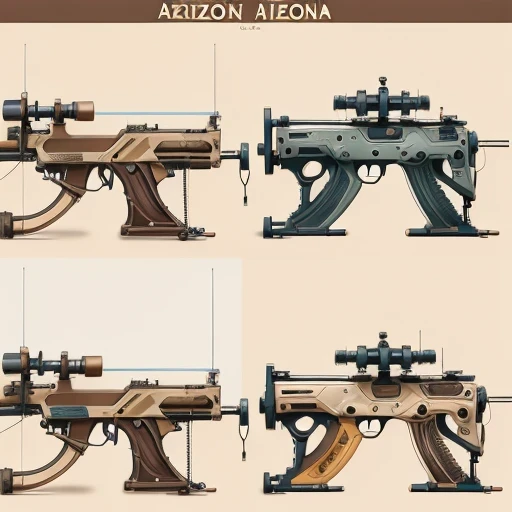 Arizona crossbow machine flat line illustration light color