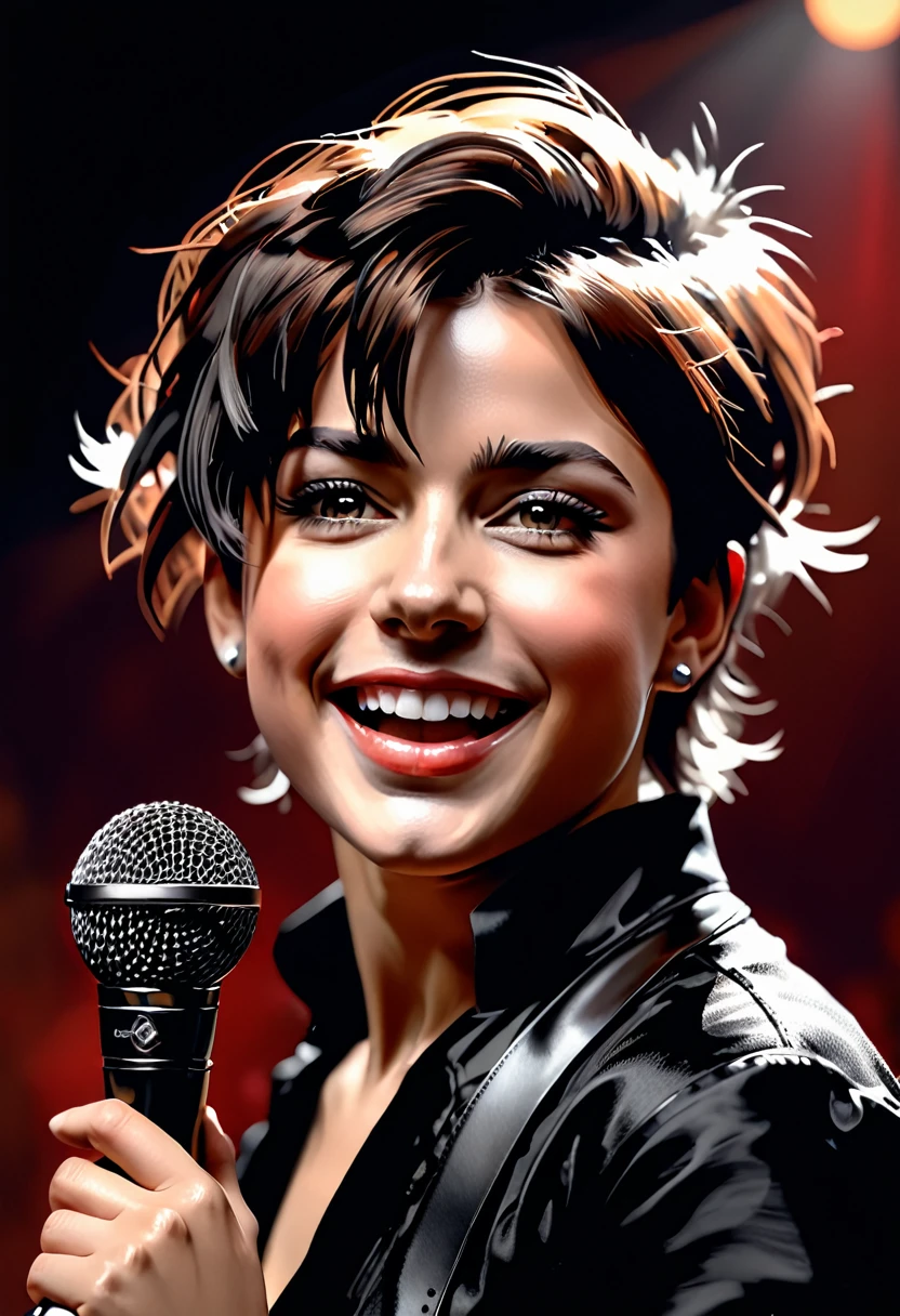 brutal dark monochrome color scheme, dark or moody setting, sense of depth and intrigue, digital brush strokes, computer graphics graphic illustration,
A one year old smiling kid, pretty eyes, rock star, lead singer singing into a microphone on stage for a concert, full body, depth of field, pop surrealism, slightly tanned face quirky, whimsical, playful, Watercolor,
trending on artstation, sharp focus, studio photo, intricate details, highly detailed,
Style Giovanni Boldini, Bastien Lecouf-Degarme, Carn Griffiths, E. Abramzon, Raphael, Caravaggio, Coby Whitmore, Titian, Leonardo da Vinci,, AI Midjourney, bright rich colors, watercolor, oil paints, HDR, 500px, 4k,