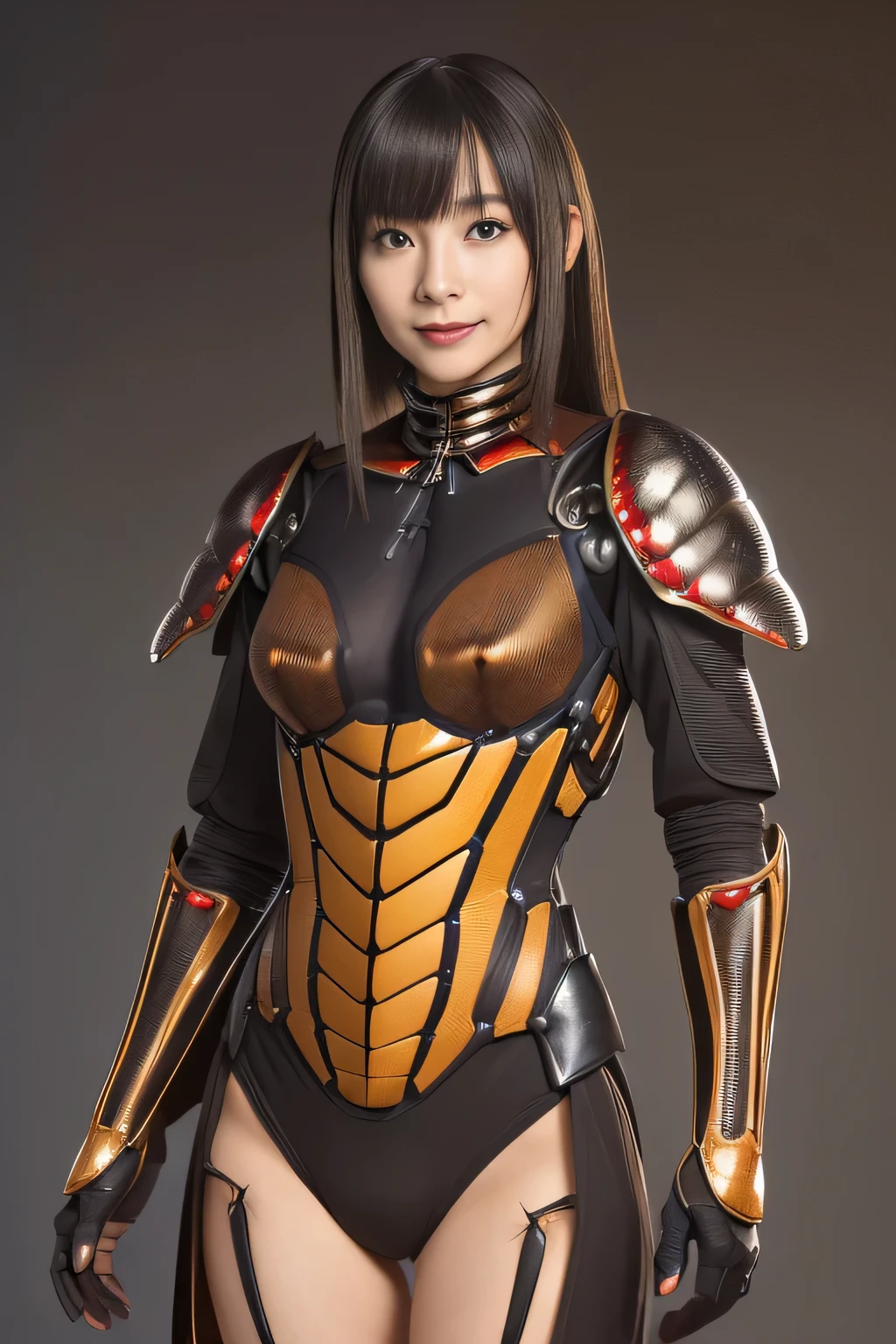 (high resolution,masterpiece,best quality,extremely detailed CG, anime, official art:1.4), realistic, photo, amazing fine details, all intricate, gloss and shiny,awesome many layers, 8k wall paper, 3d, sketch, kawaii, illustration,( solo:1.4), perfect female proportion,villainess, (fusion of dark brown cockroach and lady:1.4), (brown cockroach form lady:1.2), (brown cockroach lady:1.2), (fusion:1.2), (solo:1.4), (evil smile:1.2), muscular, abs, (cockroach brown exoskeleton bio insect suit:1.4), (cockroach brown exoskeleton bio insect armor:1.2), (brown transparency cockroach wing:1.4), (brown cockroach antennae:1.3),