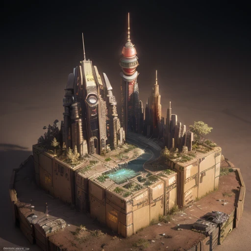 6598年Mars realistic model, (bifurcation, original photo, best quality, masterpiece:1.4),SteampunkCyberpunk6820 City,(CyberpunkMars light:1.3), Mars (related to land),(in a small nature box:1.3),Isometric, small nature, landscape on foundation,landscape,