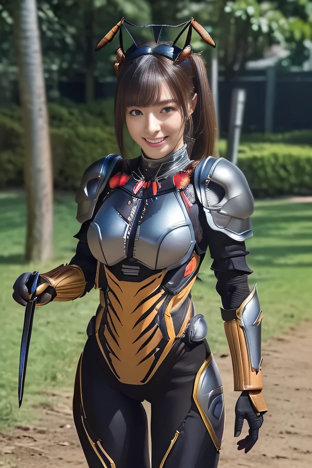 (high resolution,masterpiece,best quality,extremely detailed CG, anime, official art:1.4), realistic, photo, amazing fine details, all intricate, gloss and shiny,awesome many layers, 8k wall paper, 3d, sketch, kawaii, illustration,( solo:1.4), perfect female proportion,villainess, (fusion of dark brown cockroach and lady:1.4), (brown cockroach form lady:1.2), (brown cockroach lady:1.2), (fusion:1.2), (solo:1.4), (evil smile:1.2), muscular, abs, (cockroach brown exoskeleton bio insect suit:1.4), (cockroach brown exoskeleton bio insect armor:1.2), (brown transparency cockroach wing:1.4), (brown cockroach antennae:1.3),