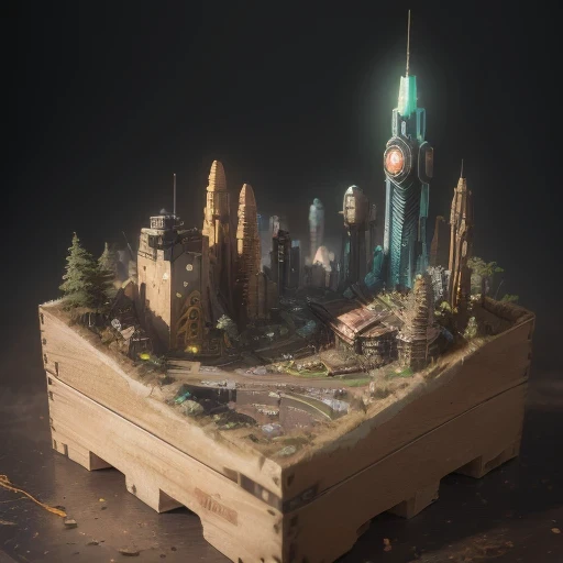 6598年Mars realistic model, (bifurcation, original photo, best quality, masterpiece:1.4),SteampunkCyberpunk6820 City,(CyberpunkMars light:1.3), Mars (related to land),(in a small nature box:1.3),Isometric, small nature, landscape on foundation,landscape,