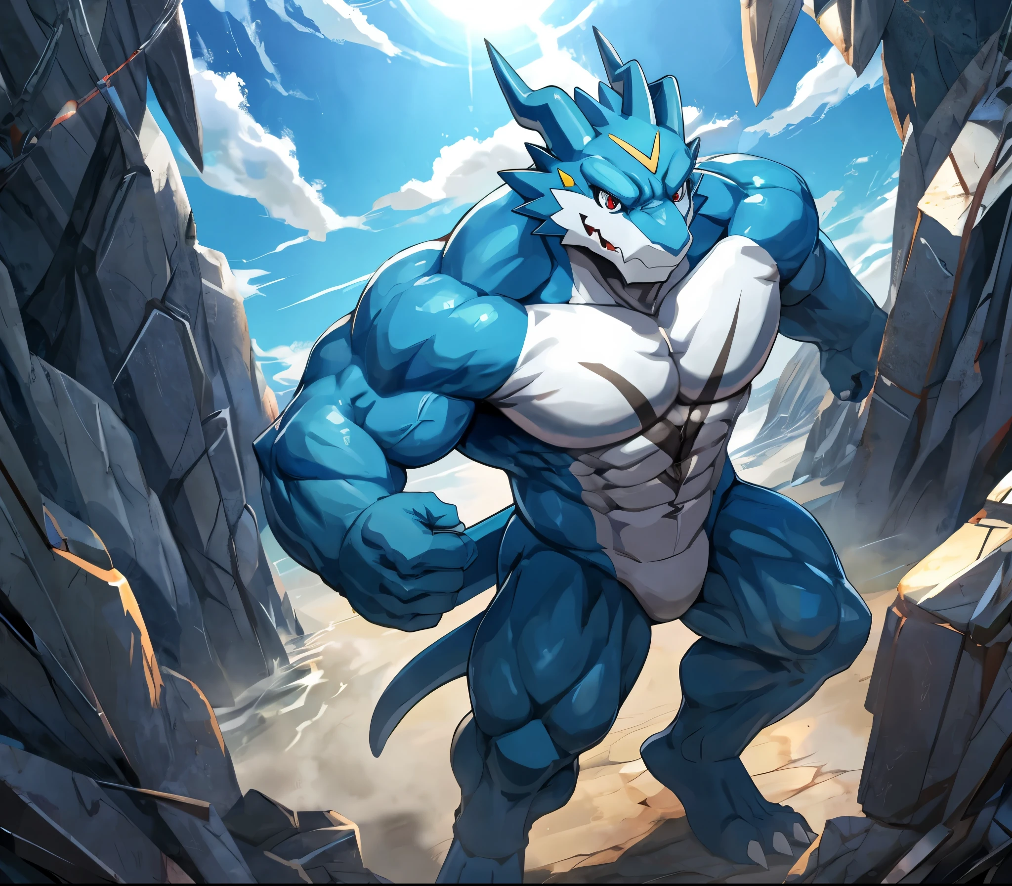 masterpiece,high quality,anime,detailed eyes, male exveemon, Great physique,strong arms manly, Mind controlled, Slave, hypnotized