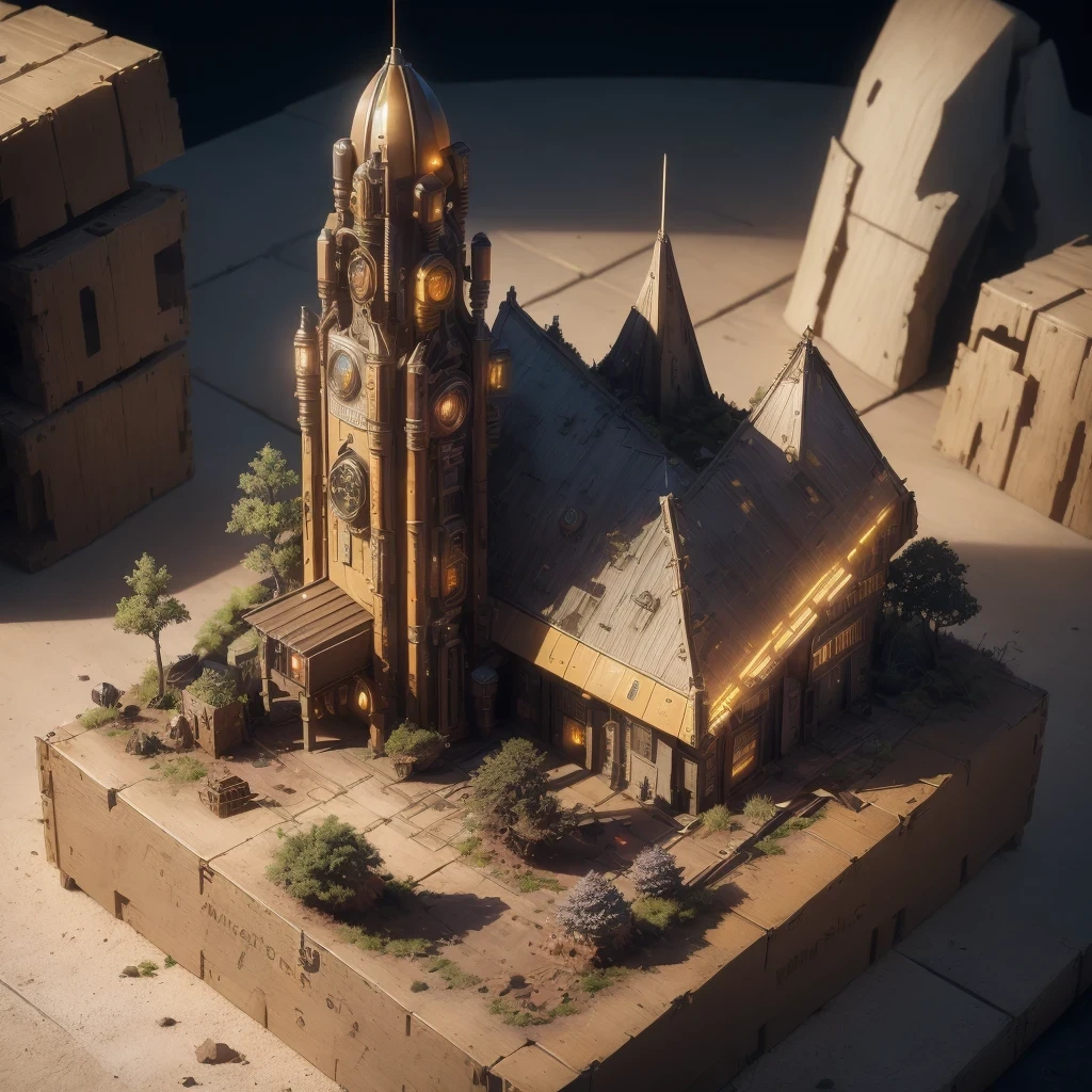 6598年Mars realistic model, (bifurcation, original photo, best quality, masterpiece:1.4),SteampunkCyberpunk6820 City,(CyberpunkMars light:1.3), Mars (related to land),(in a small nature box:1.3),Isometric, small nature, landscape on foundation,landscape,