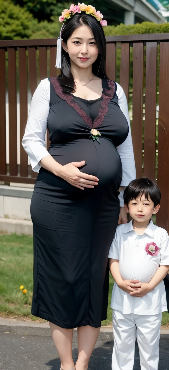 mother and 1 man、2 parents and children(mother and high school student son)Photo of、The most pure and beautiful mother in Japan((A 39-year-old beautiful mature woman whose face is modest and plain, but her body is the most erotic.))and cute son(high school student)、((mother is beautiful with a slightly unreliable slender face))((mother(Smooth long black hair)and son commemorative photo))、Mother with a plump body、My son is a handsome high school student、Huge breasts that are too big and droop a little、((huge pregnant at 40 weeks and overdue pregnant))、Formal wear、RAW development、Realistic、motherand son commemorative photo in front of the school gate、mother and son arm in arm、((mother is taller than son))、((Only my son wears school uniform))、((Mother wears an artificial flower on her chest in graduation style))、((in front of the school gate))