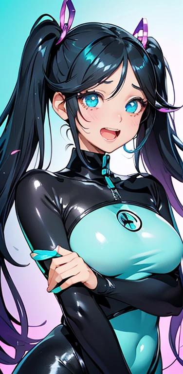 score_9, score_8_up, score_7_up, score_6_up, uncensored, Yukinoshita yukino, black hair, long hair, blue eyes, sweating, BREAK (masterpiece:1.2), best quality, high resolution, (detailed eyes:1.3), perfect lighting, (perfect hands, perfect anatomy), hearts, pleasured, (small breasts:1.3),1girl, lollipop, breasts, candy, food, solo, thighhighs, white_legwear, sitting, armpits, looking_at_viewer, rating:questionable, condom, leotard, BREAK, saliva, gasping, heavy breathing, trembling,